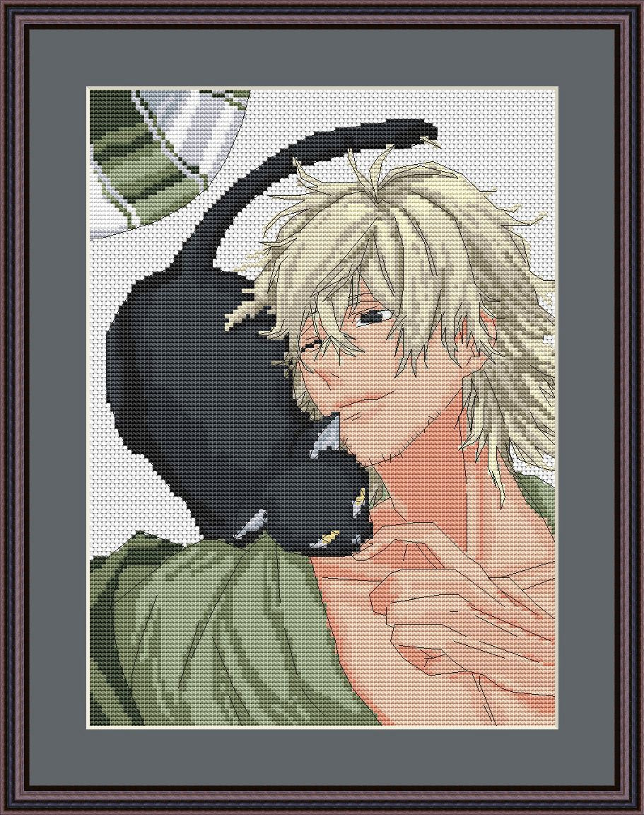 Anime Cross Stitch Pattern Urohara Digital PDF,XSD Chart Manga Fan Art