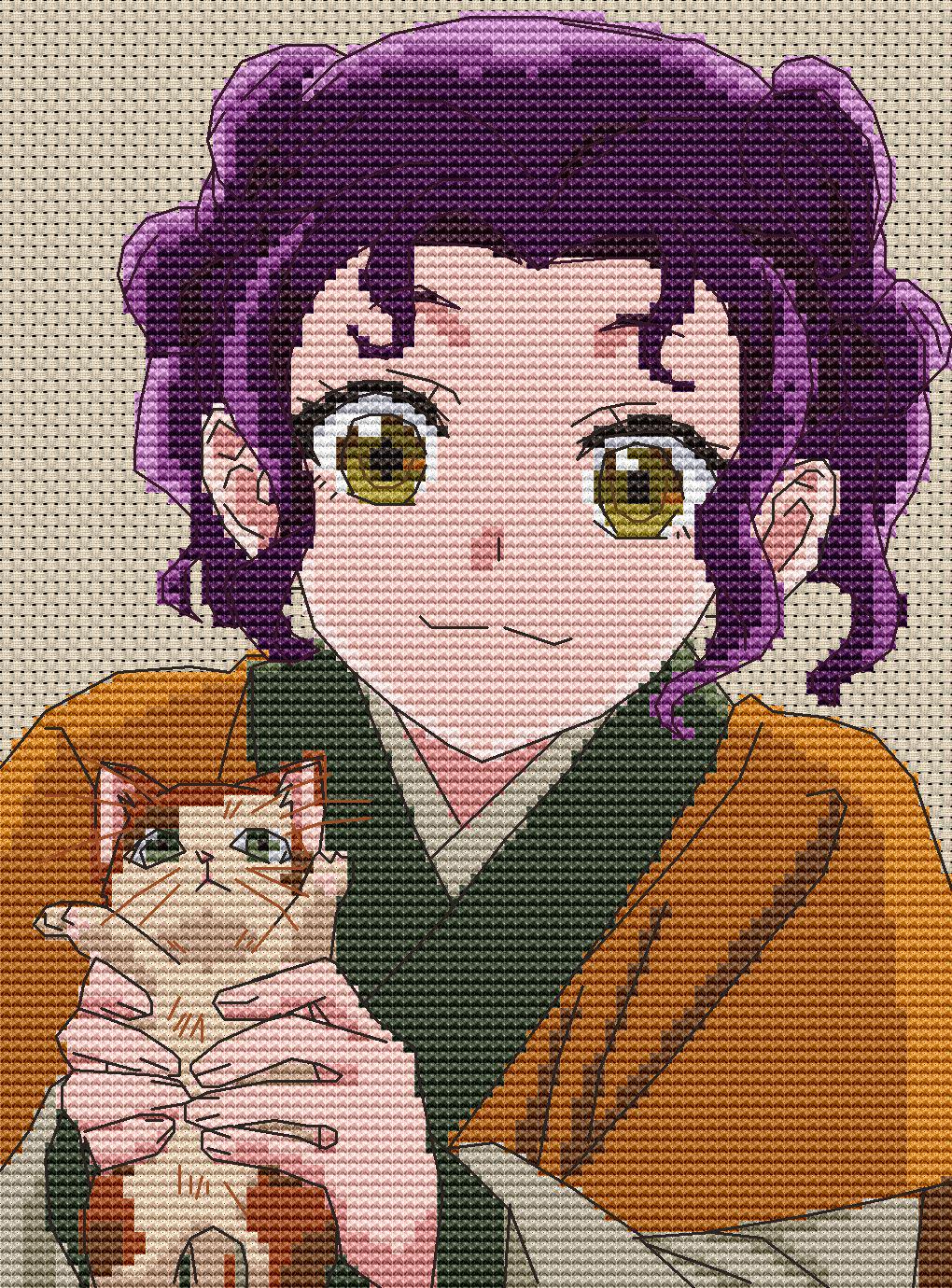 Anime Cross Stitch Pattern Shisui Digital PDF Chart Fan Art Design
