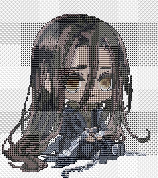 Anime Cross Stitch Pattern Wen Ning Digital PDF,XSD Chart Fan Art Design