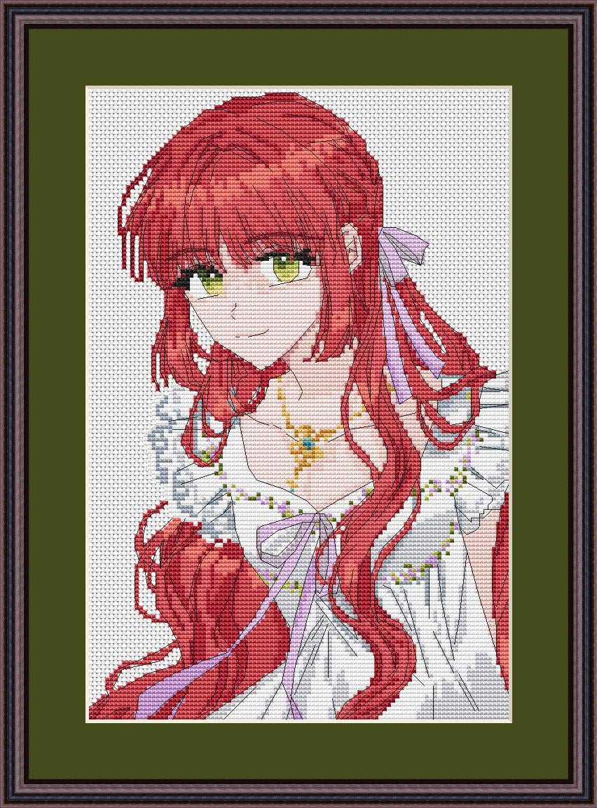 Cross Stitch Pattern Letitia Grey Digital PDF, XSD Chart Art Design