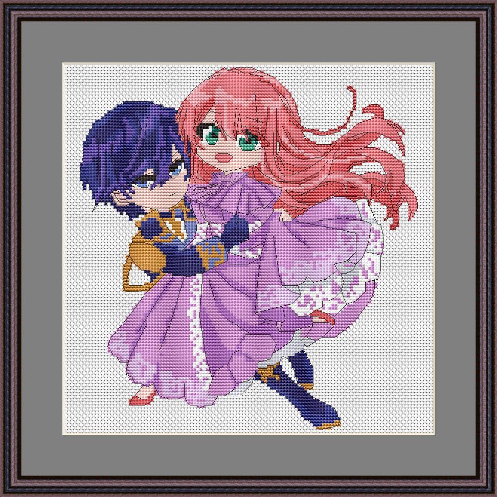 Anime Cross Stitch Pattern Rishe/Arnold Digital PDF,XSD Chart Fan Art Design