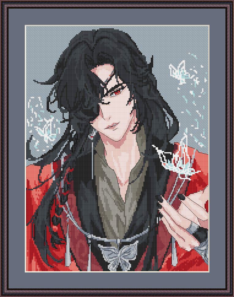 Anime Cross Stitch Pattern HOB Hua Cheng Digital PDF,XSD Chart Fan Art Design