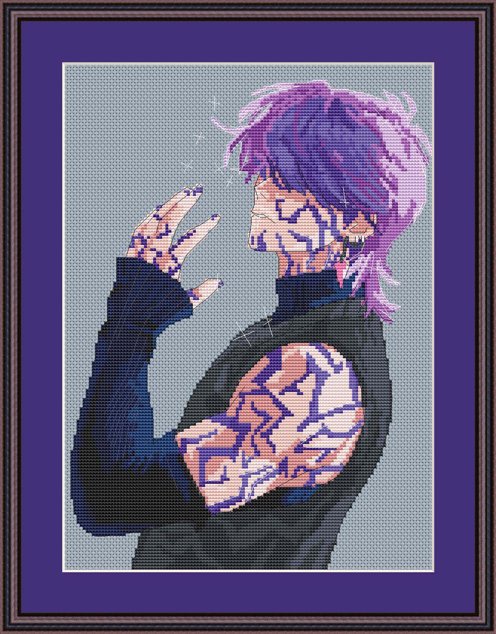 Anime Cross Stitch Pattern PDF XSD Manga Fan Art Design Instant Download
