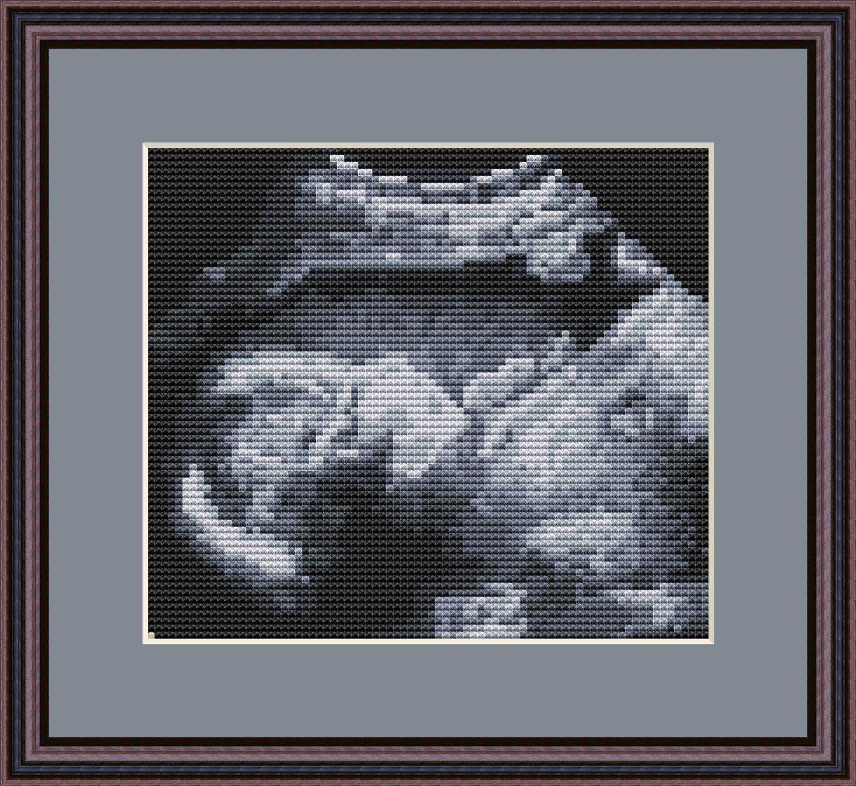 Cross Stitch Pattern from Baby Ultrasound Photo Digital PDF, XSD