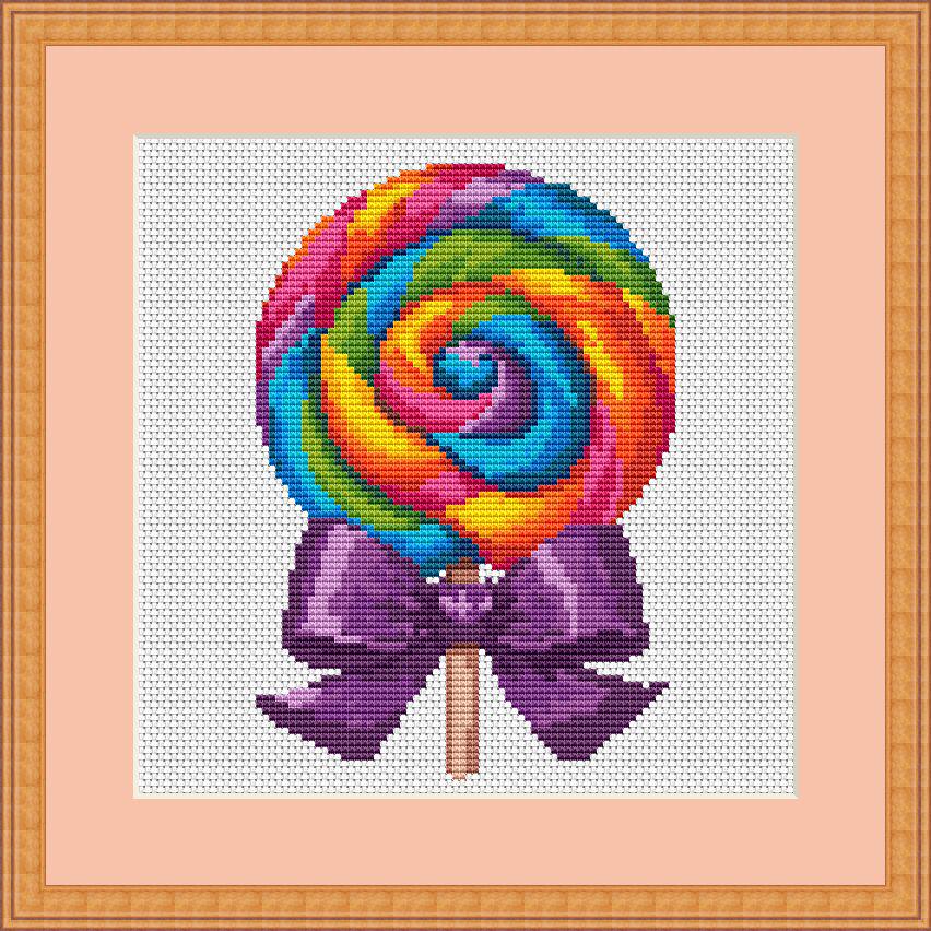 Cross Stitch Pattern Candy Digital PDF Chart Art Design