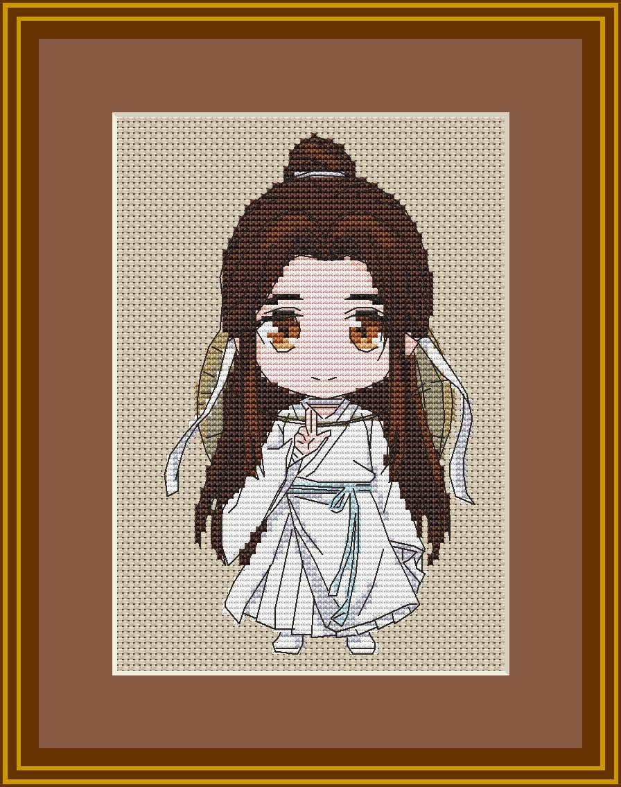 Anime Cross Stitch Pattern HOB Xie Lian Digital PDF Chart Fan Art Design