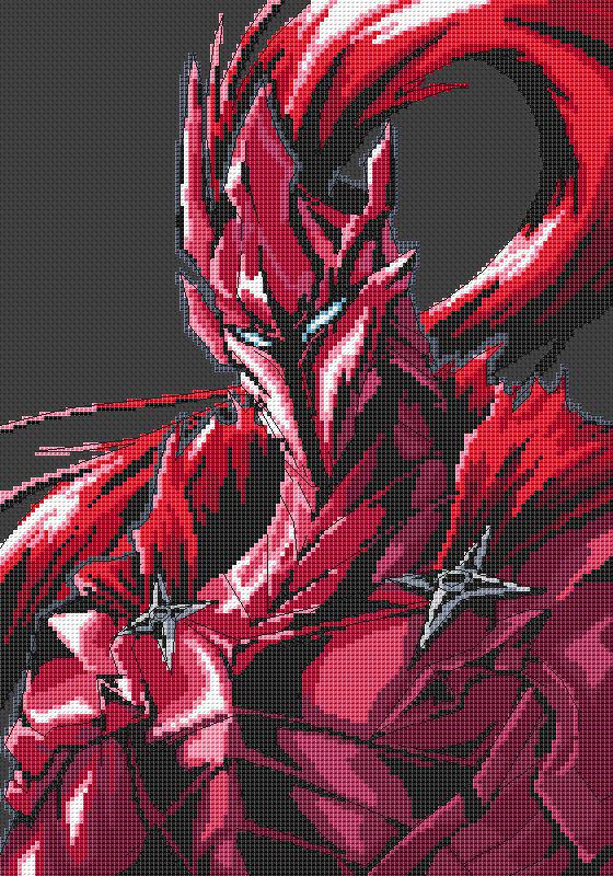 Anime Style Cross Stitch Pattern Digital PDF,XSD Chart Manga Fan Art Design