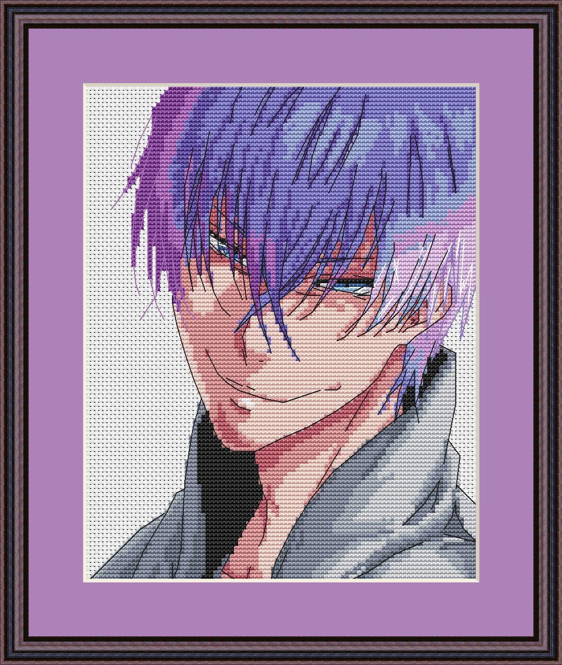 Anime Boy Cross Stitch Pattern Ichimaru Digital PDF, XSD Chart Fan Art Design