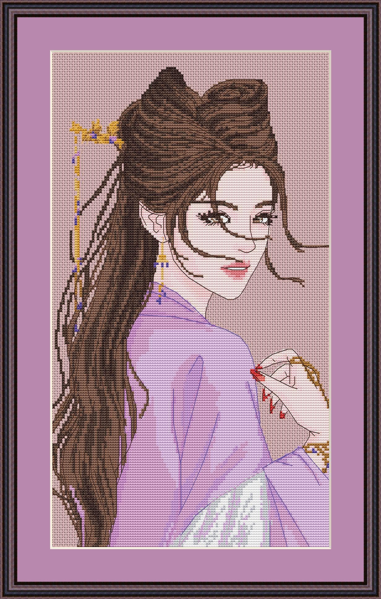 Cross Stitch Pattern Till the End of the Moon Digital PDF,XSD Chart Fan Art