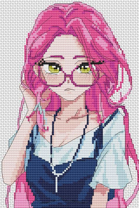 Cross Stitch Pattern Mizi Digital PDF, XSD Chart Fan Art Design