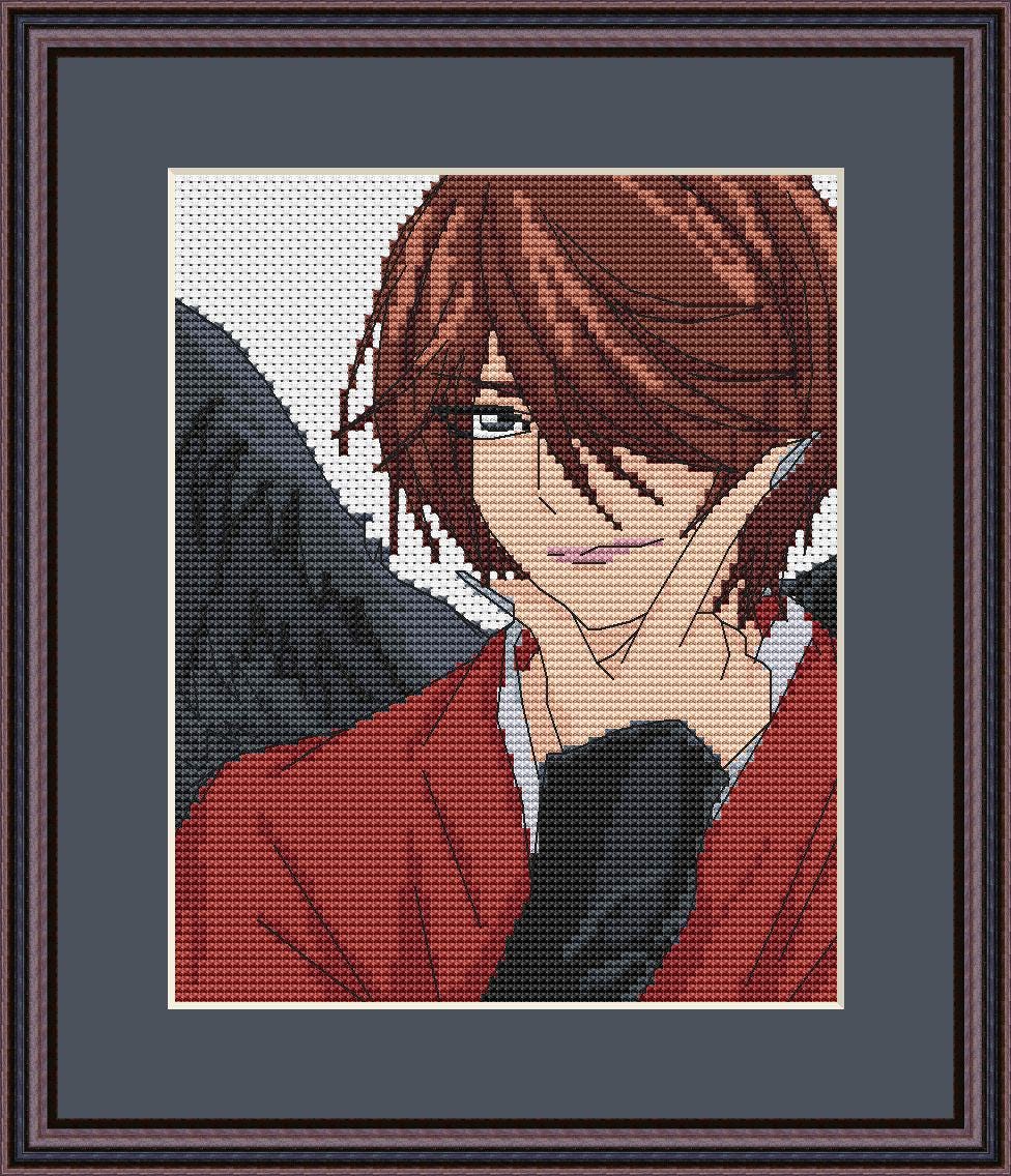Anime Cross Stitch Pattern Digital PDF,XSD Chart Fan Art Design