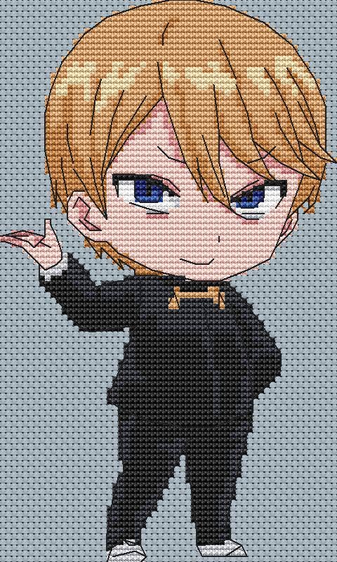 Anime Cross Stitch Pattern Miyuki Digital PDF, XSD Chart Fan Art Design