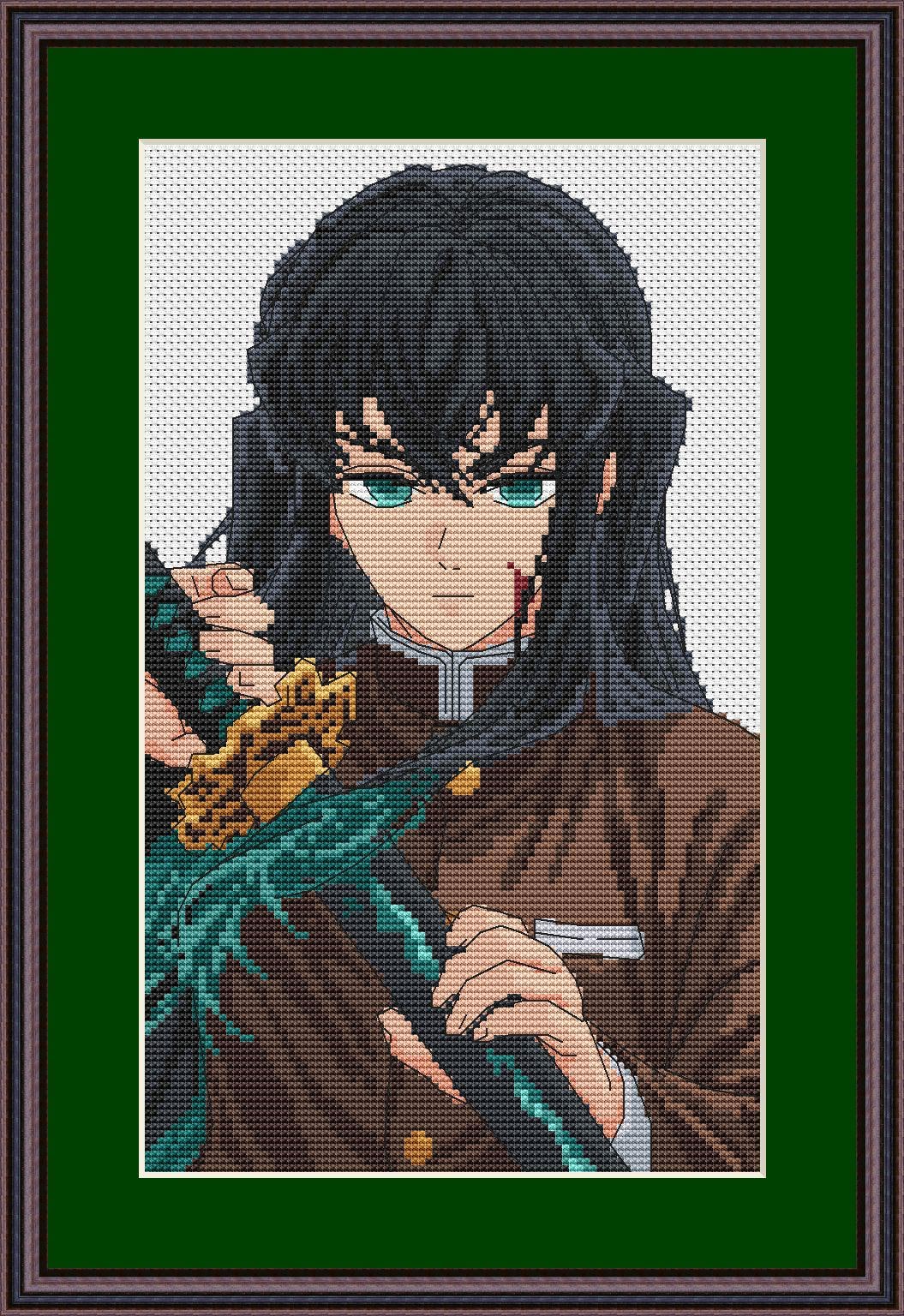 Anime Cross Stitch Pattern Tokito Digital PDF,XSD Chart Fan Art Design