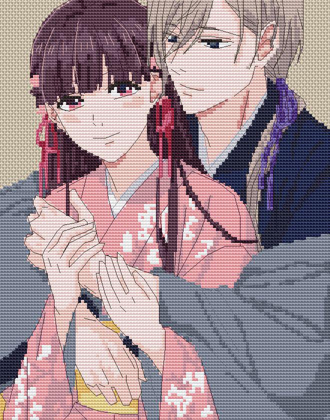 Anime Cross Stitch Pattern My Happy M Digital PDF,XSD Chart Fan Art Design
