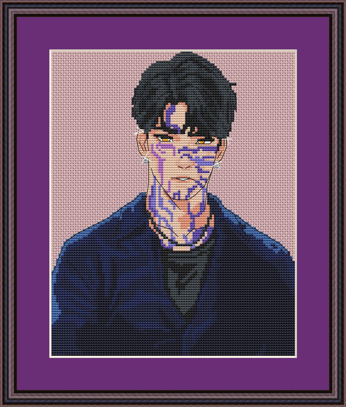 Anime Cross Stitch Pattern Digital PDF, XSD Chart Jinu Fan Art Design