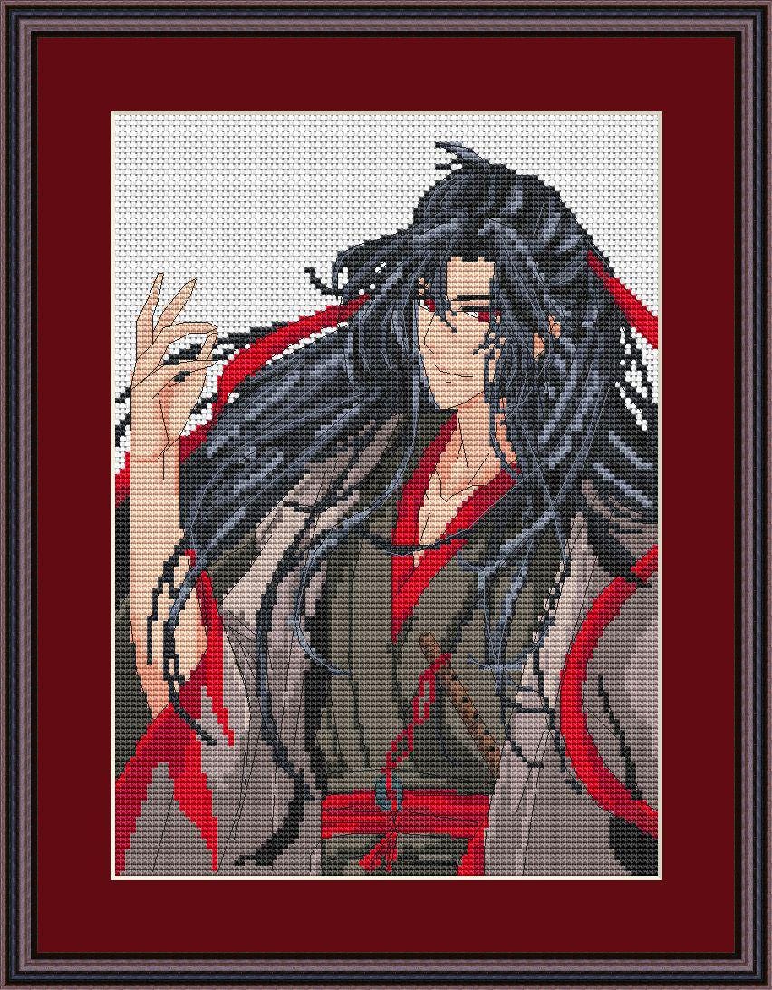 Anime Cross Stitch Pattern Wei Wuxian Digital PDF,XSD Chart Fan Art Design