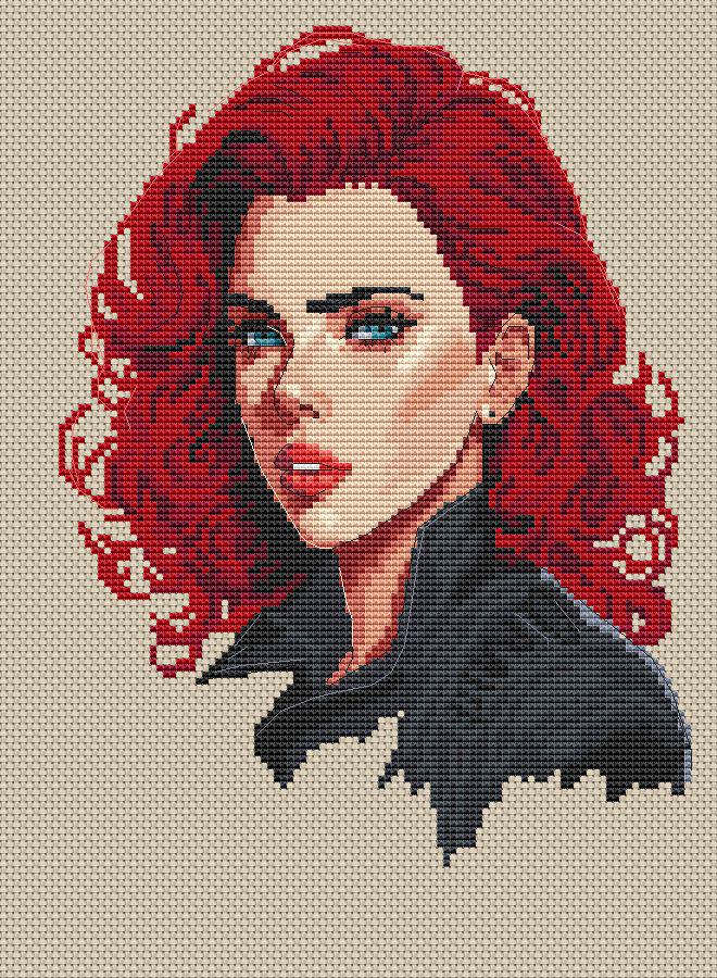 Cross Stitch Pattern Blck Widow Digital PDF,XSD Chart Fan Art Design