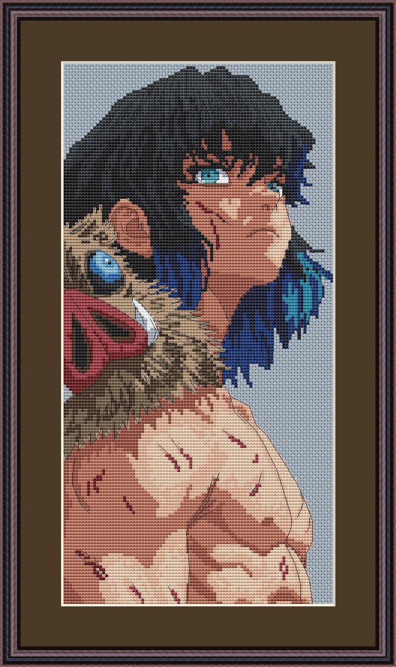 Anime Cross Stitch Pattern Inoske Digital PDF,XSD Chart Fan Art Design