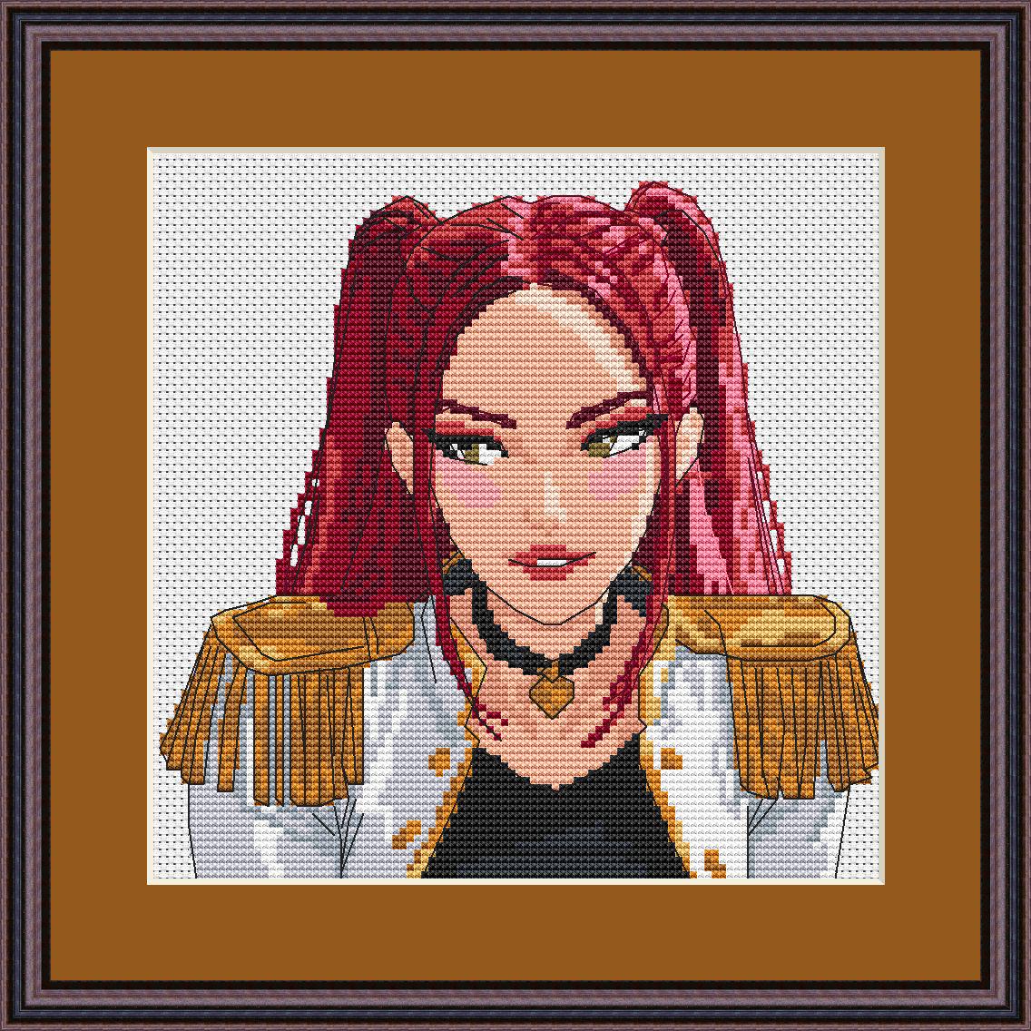 Anime Cross Stitch Pattern Mira Digital PDF, XSD Chart Fan Art Design