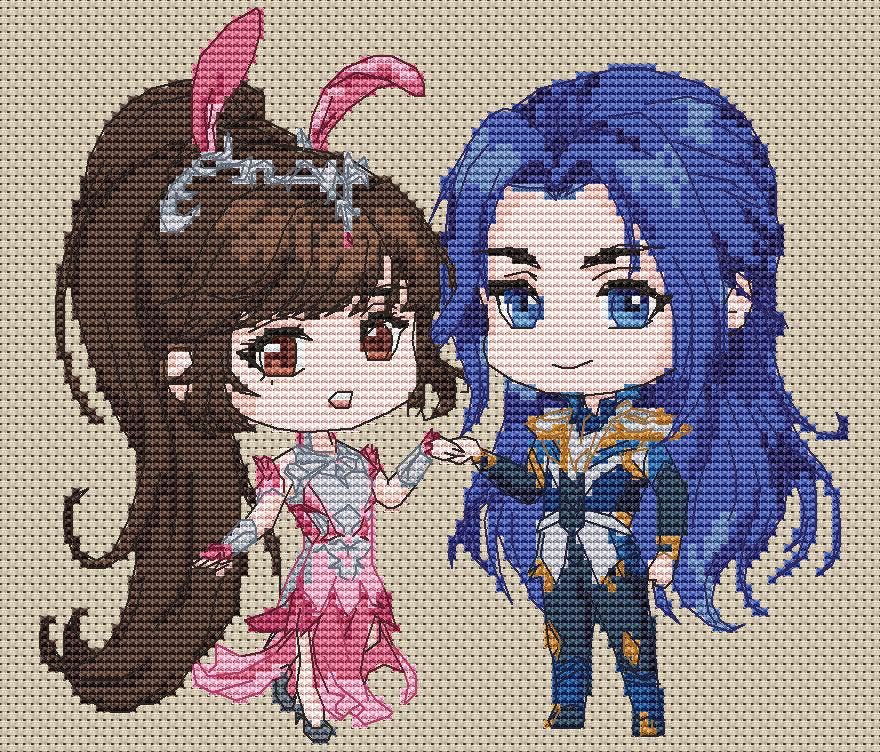 Anime Cross Stitch Pattern Soul land Digital PDF Fan Art Design