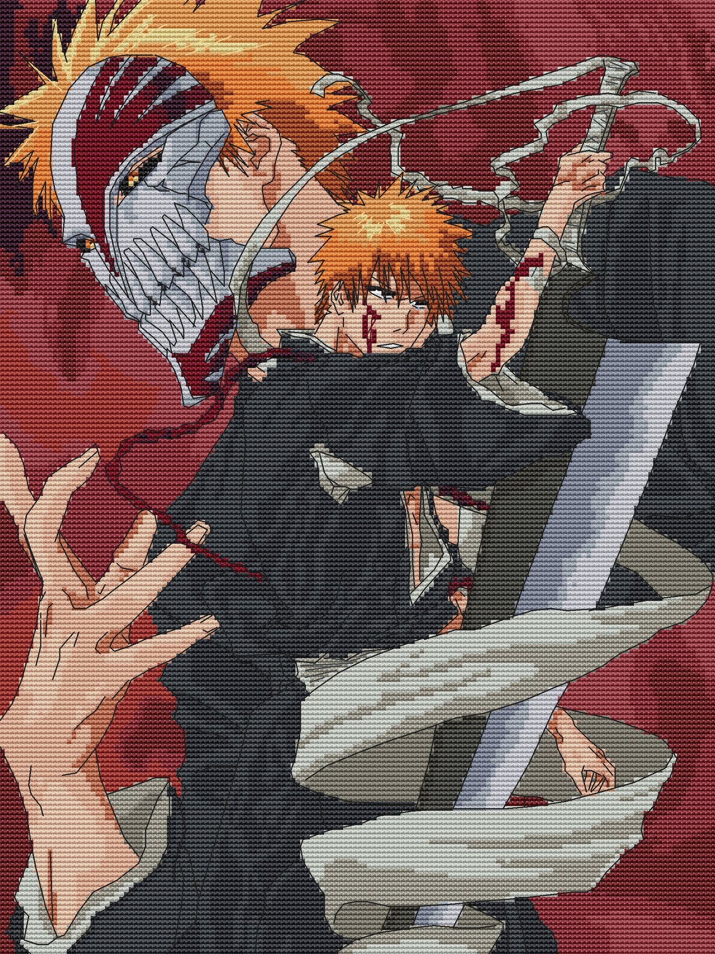 Anime Cross Stitch Pattern Ichi Digital PDF Chart Manga Fan Art