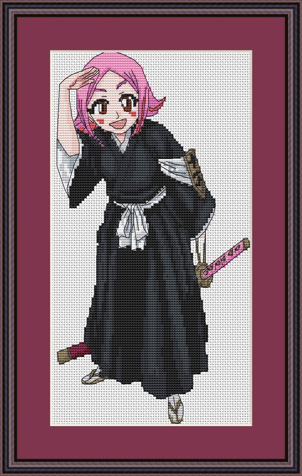 Anime Cross Stitch Pattern Yachiru Digital PDF,XSD Chart Manga Fan Art (Copy)
