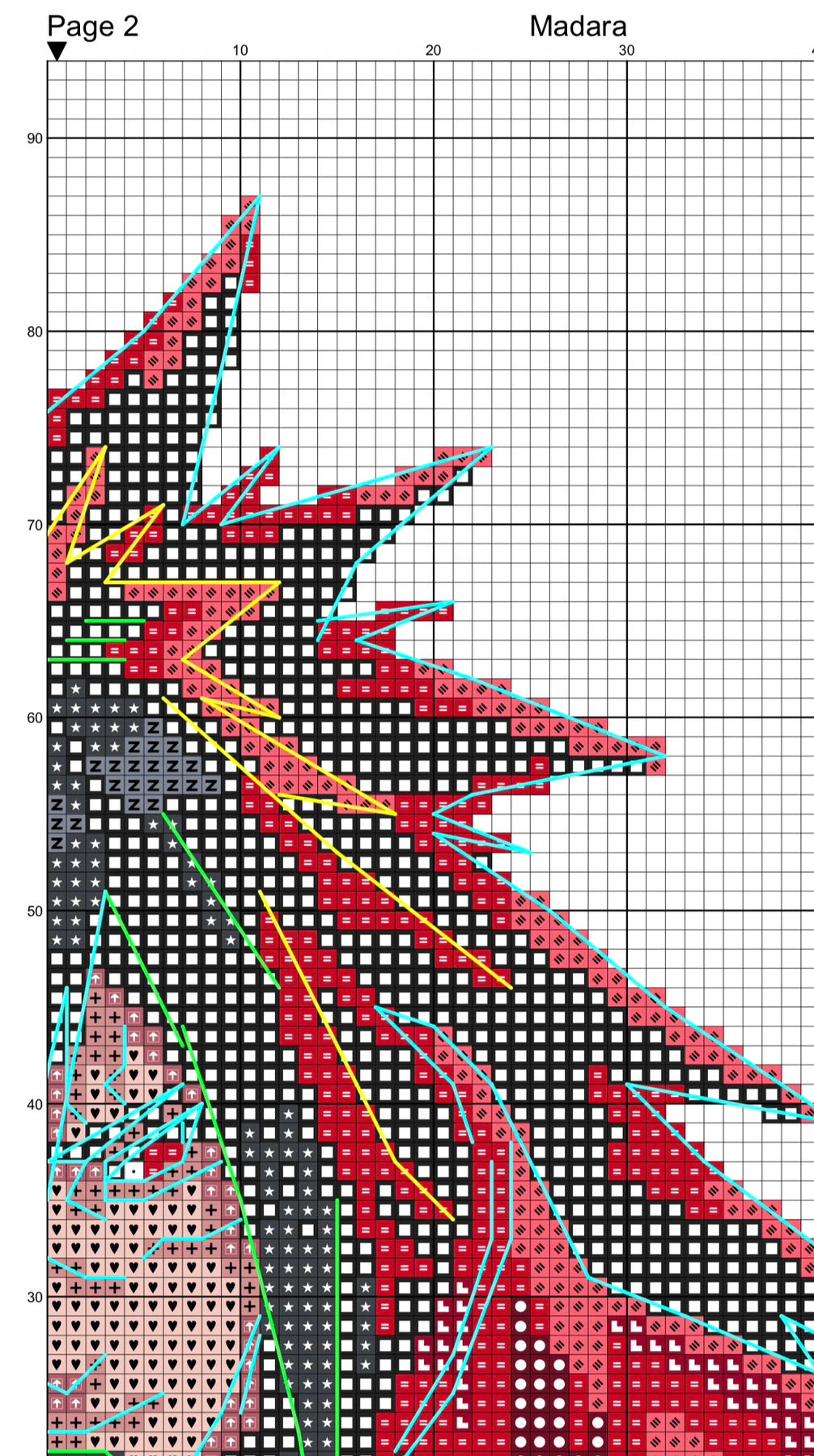 Anime Cross Stitch Pattern Madara Digital PDF,XSD Chart Manga Fan Art