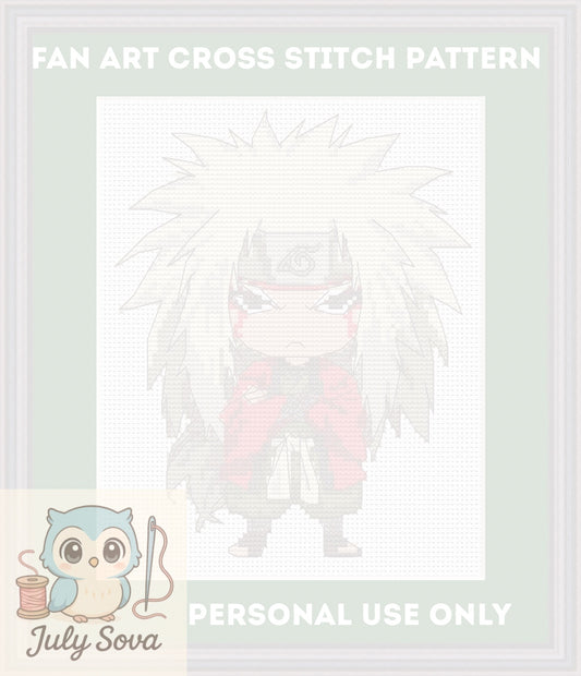 Diagramme PDF numérique de motif de point de croix Anime Manga Fan Art