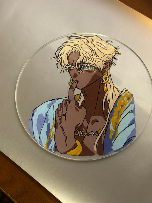 Shuraka Loram Peinture Acrylique Originale | Fleur de la Nuit Blanche | Art Manhwa BL