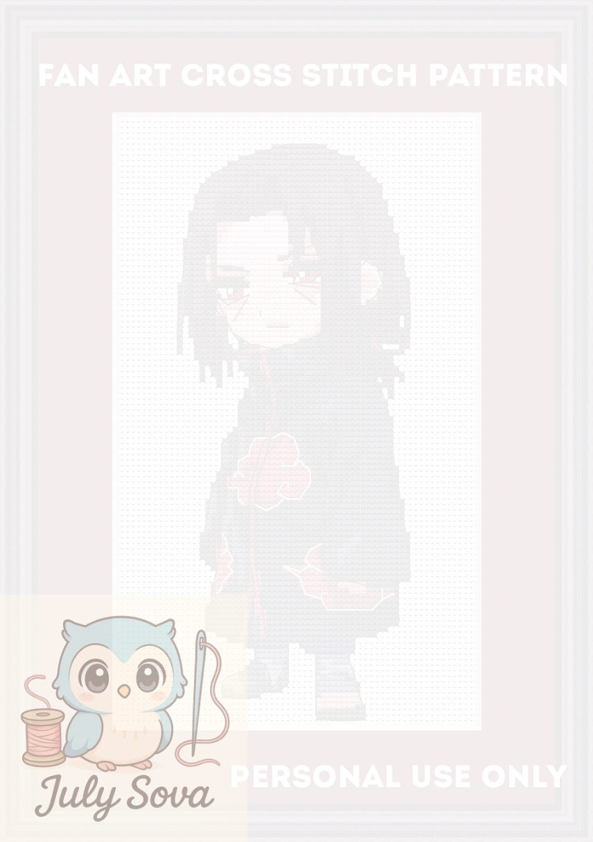Anime Cross Stitch Pattern Digital PDF Chart Manga Fan Art