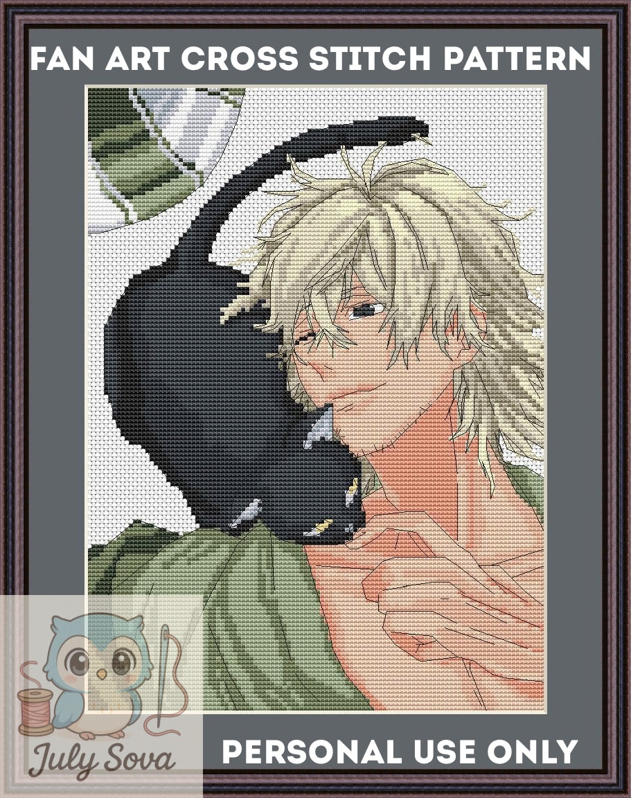 Anime Cross Stitch Pattern Urohara Digital PDF,XSD Chart  Manga Fan Art
