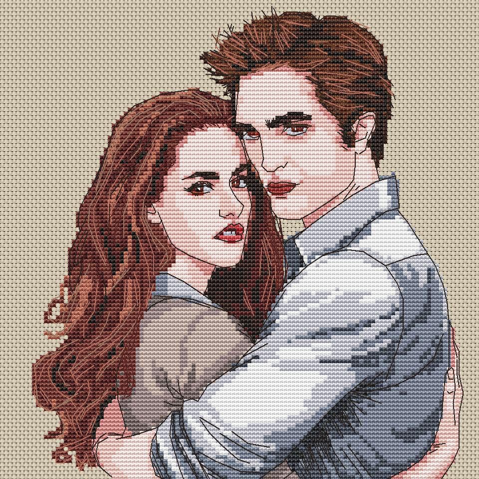 Cross Stitch Pattern Edward/Bella Digital PDF Chart Fan Art