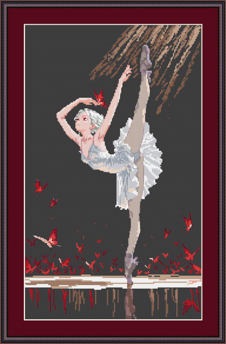 Ballerina Cross Stitch Pattern Digital PDF,XSD Chart Art Design