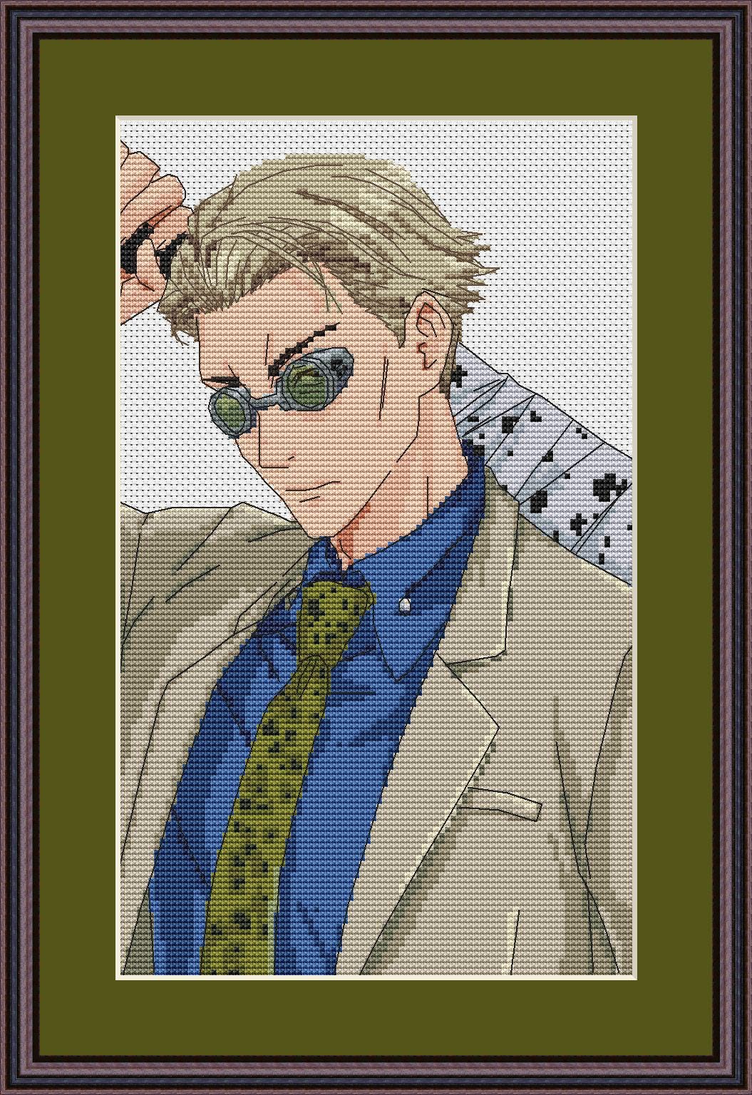 Anime Boy Cross Stitch Pattern Nanami Digital PDF Chart Fan Art Design