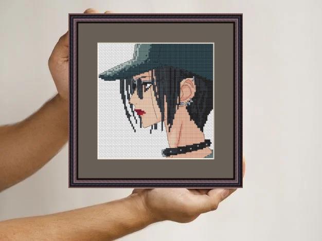 Anime Cross Stitch Pattern Nana Digital PDF, XSD Chart  Manga Fan Art