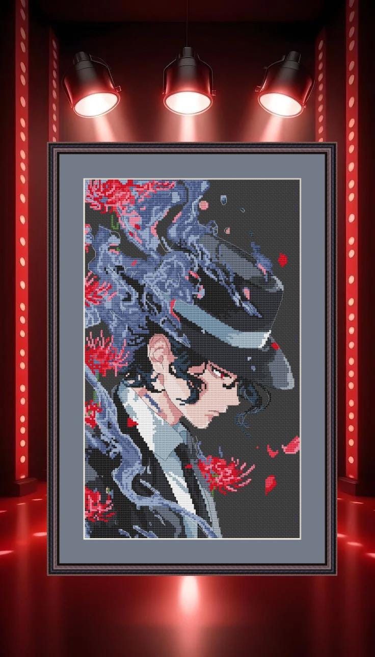 Anime Cross Stitch Pattern Mudzan Digital PDF,XSD Chart Fan Art Design