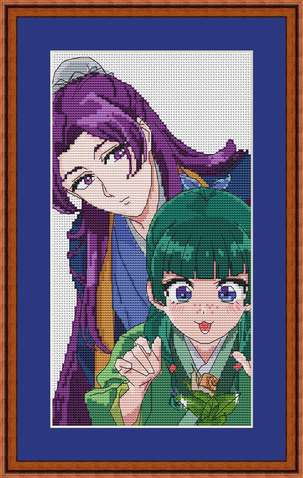 Anime Cross Stitch Pattern Mao Mao/Jinshi  Digital PDF Chart Fan Art Design