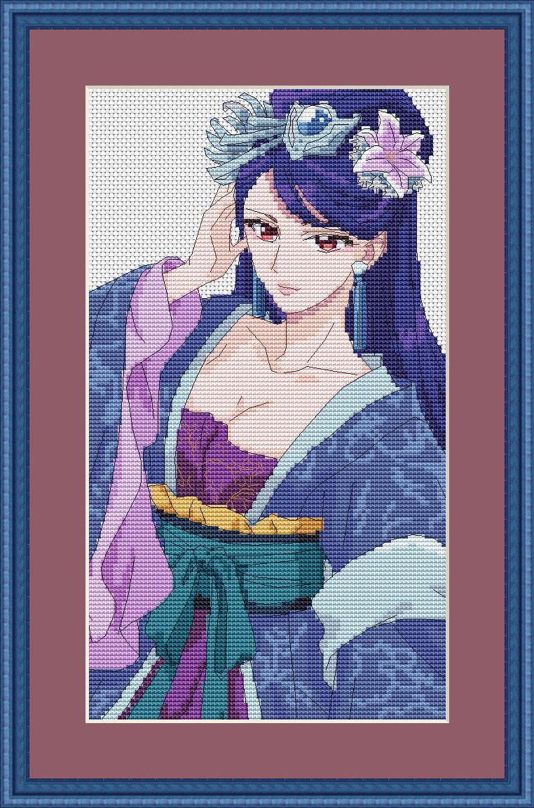 Anime Cross Stitch Pattern Lihua Digital PDF Chart Fan Art Design