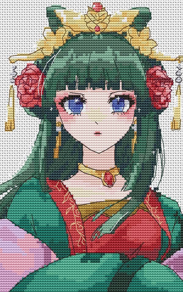 Anime Cross Stitch Pattern Mao Mao Digital PDF Chart Fan Art Design