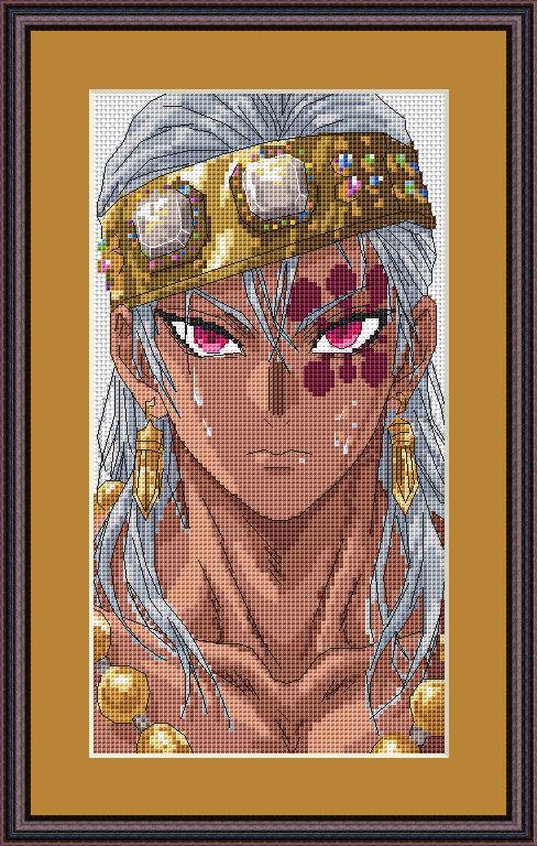 Anime Cross Stitch Pattern Tengen Digital PDF,XSD Chart Fan Art Design