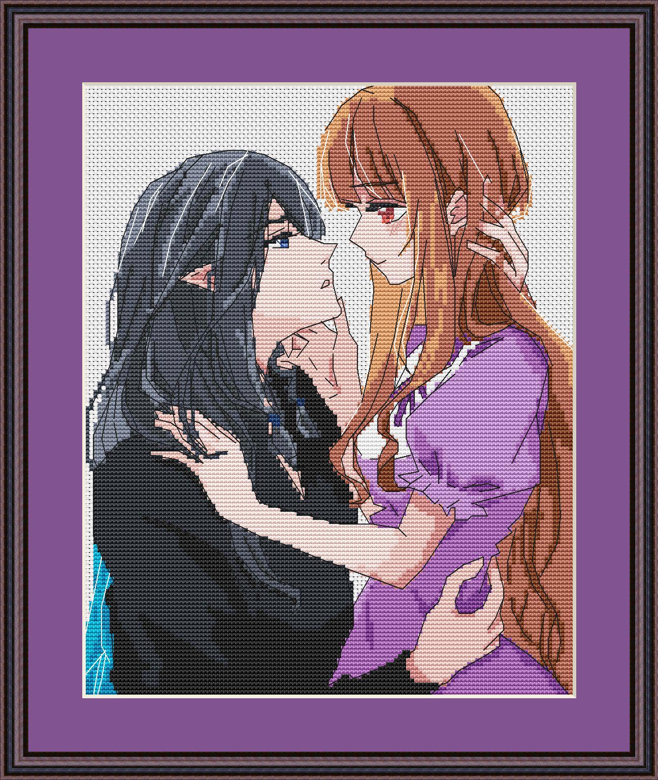 Anime Cross Stitch Pattern Digital PDF,XSD Chart Fan Art Design