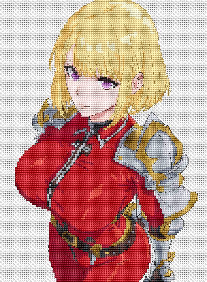 Anime Style Cross Stitch Pattern  Digital PDF Chart  Manga Fan Art Design Instant Download