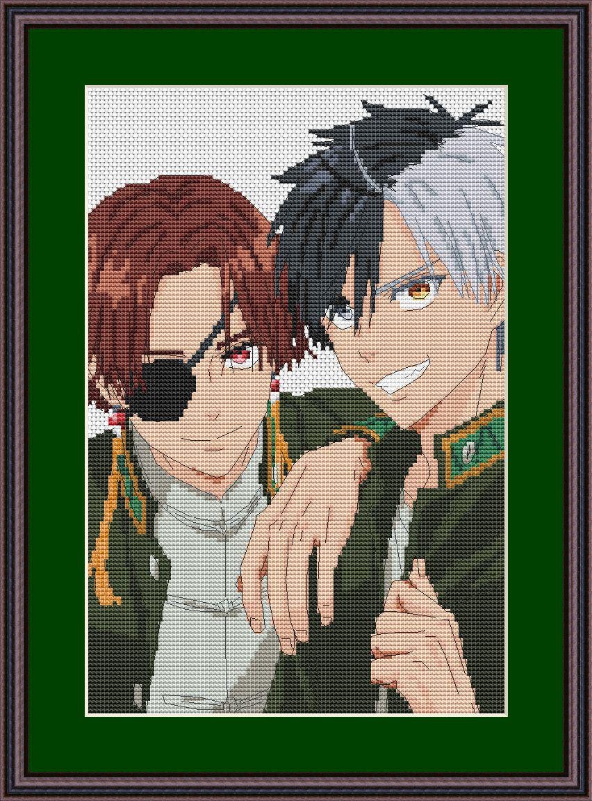 Anime Boys Cross Stitch Pattern Digital PDF Chart Fan Art Design