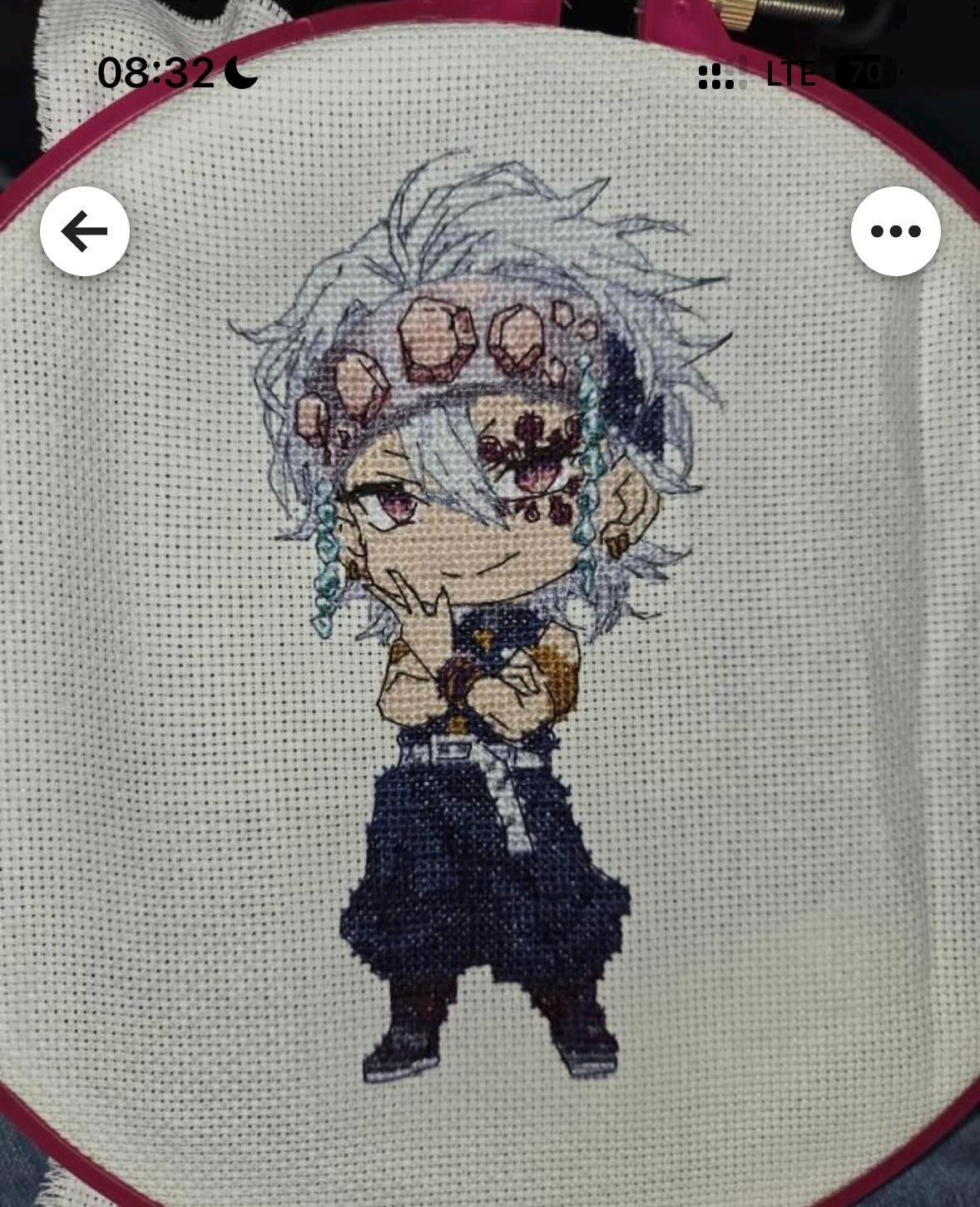 Anime Cross Stitch Pattern Tengen Digital PDF Chart Fan Art Design