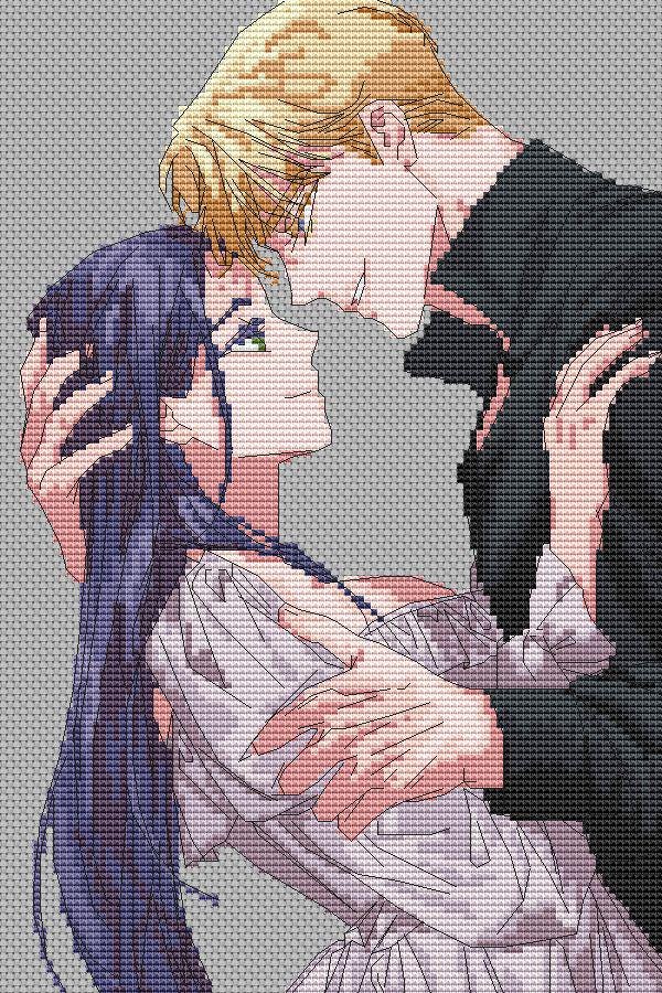 Manhwa Cross Stitch Pattern Ines/Carsel Digital PDF, XSD Chart Art Design