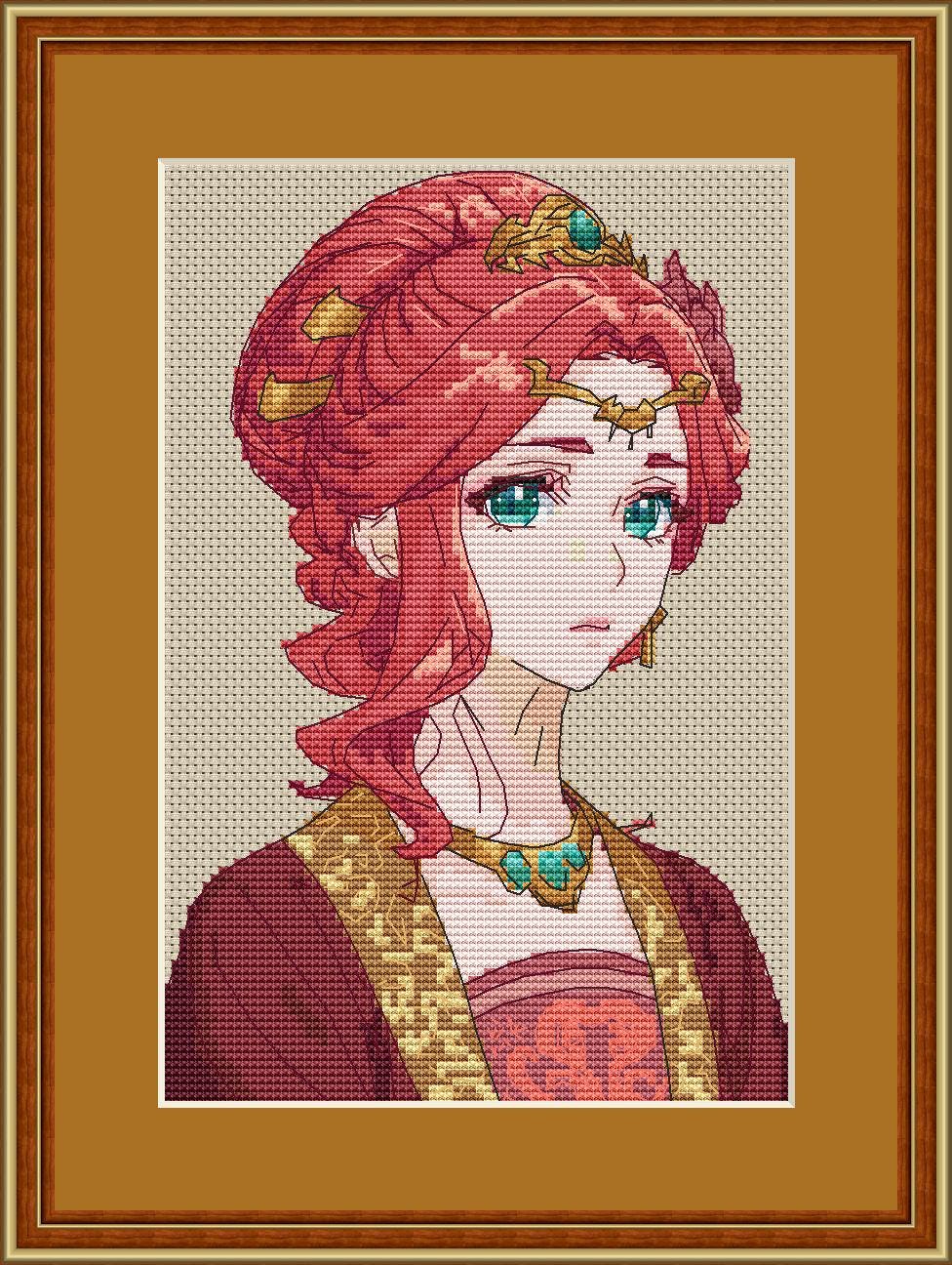 Anime Cross Stitch Pattern Gyokuyou Digital PDF Chart Fan Art Design