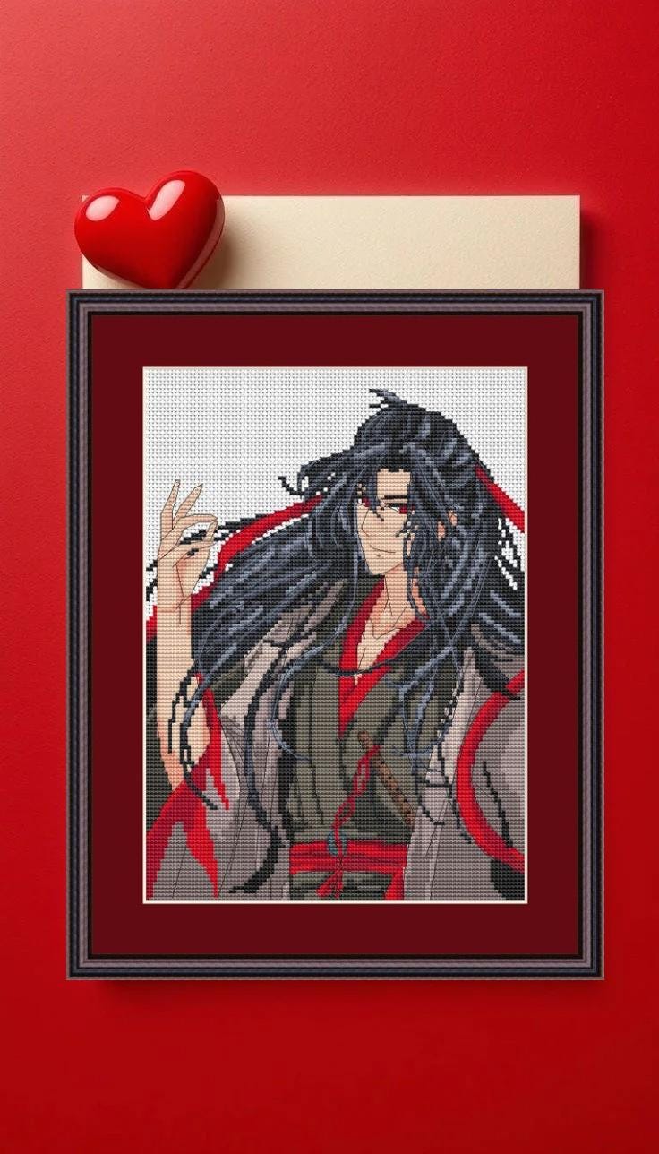 Anime Cross Stitch Pattern Wei Wuxian Digital PDF,XSD Chart Fan Art Design
