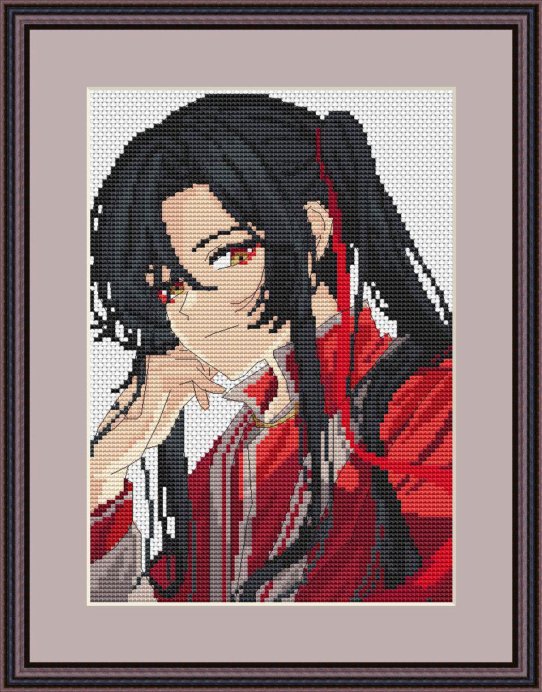 Anime Cross Stitch Pattern HOB San Lang Digital PDF,XSD Chart Fan Art Design