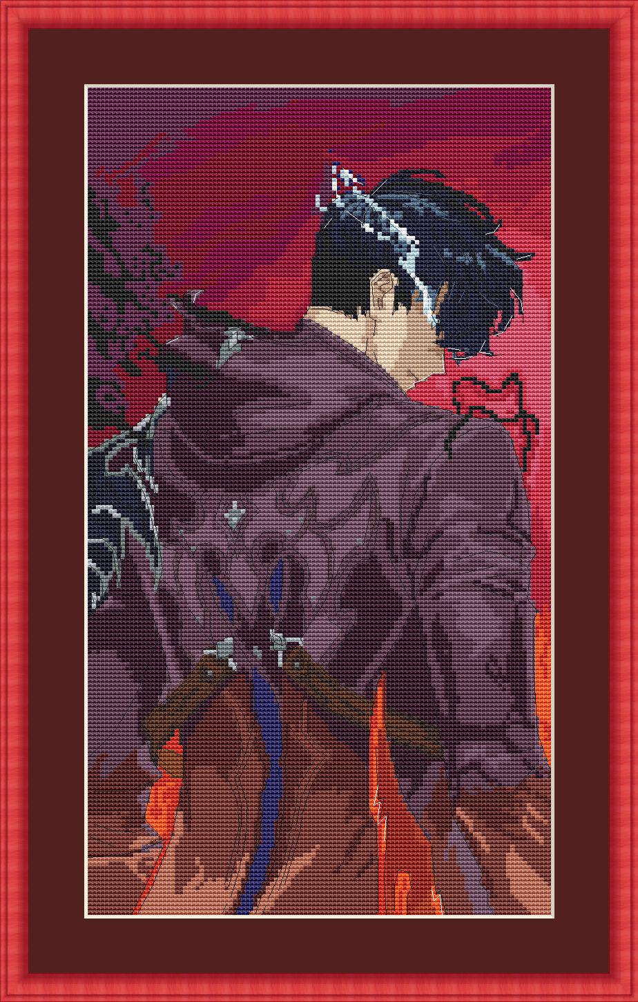 Anime Style Cross Stitch Pattern  Digital PDF Chart  Manga Fan Art Design Instant Download