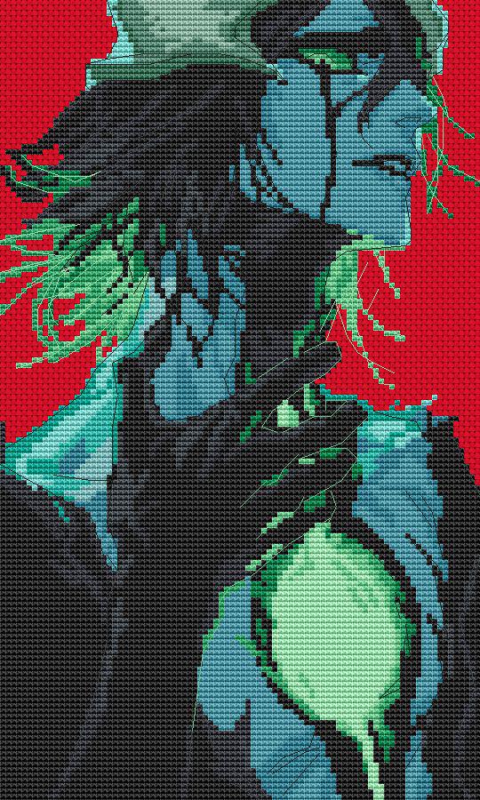 Anime Cross Stitch Pattern Ulquiorra Digital PDF,XSD Chart  Manga Fan Art